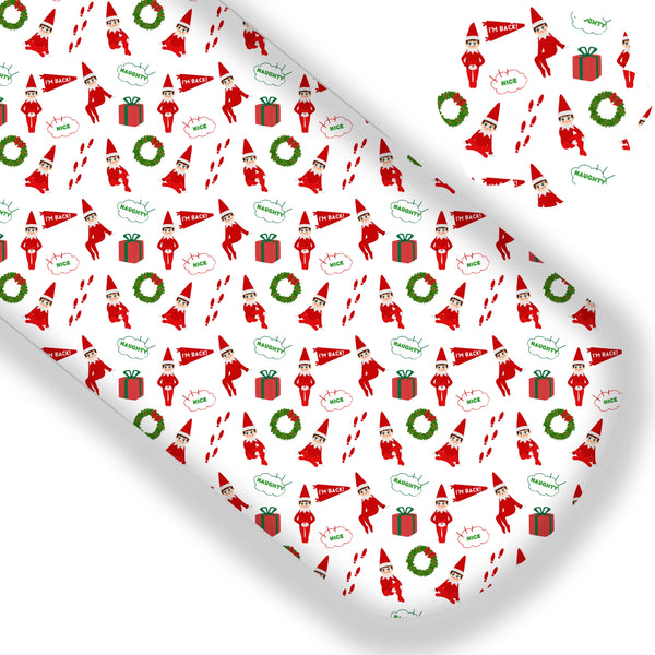 Naughty Or Nice Elf On The Shelf Christmas Premium Faux Leather