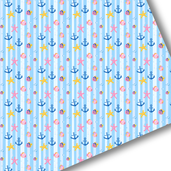 **READY TO SHIP!** Nautical Fish Premium Faux Leather