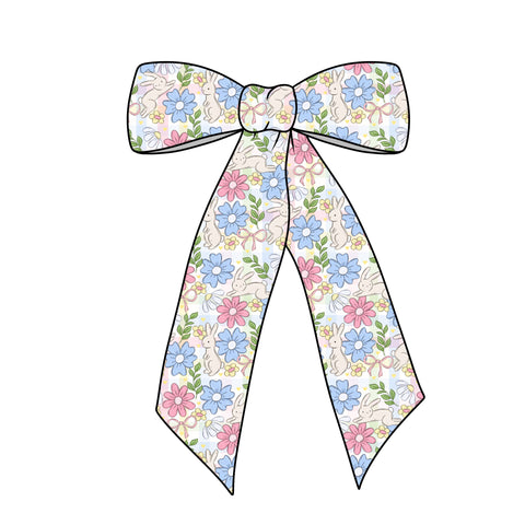 (PREORDER) PRE-TIED LONG TAILS BOW-Bunny Bow Floral