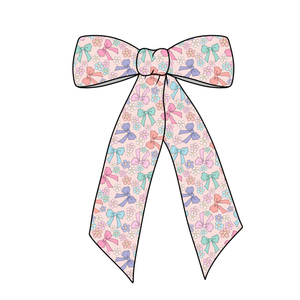 (PREORDER) PRE-TIED LONG TAILS BOW-Spring Bows and Flowers