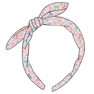 (PREORDER) KNOTTED BOW HEADBAND-Spring Bows and Flowers