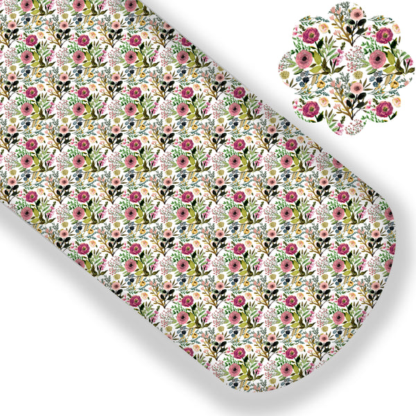 Fall Floral Botanicals Premium Faux Leather