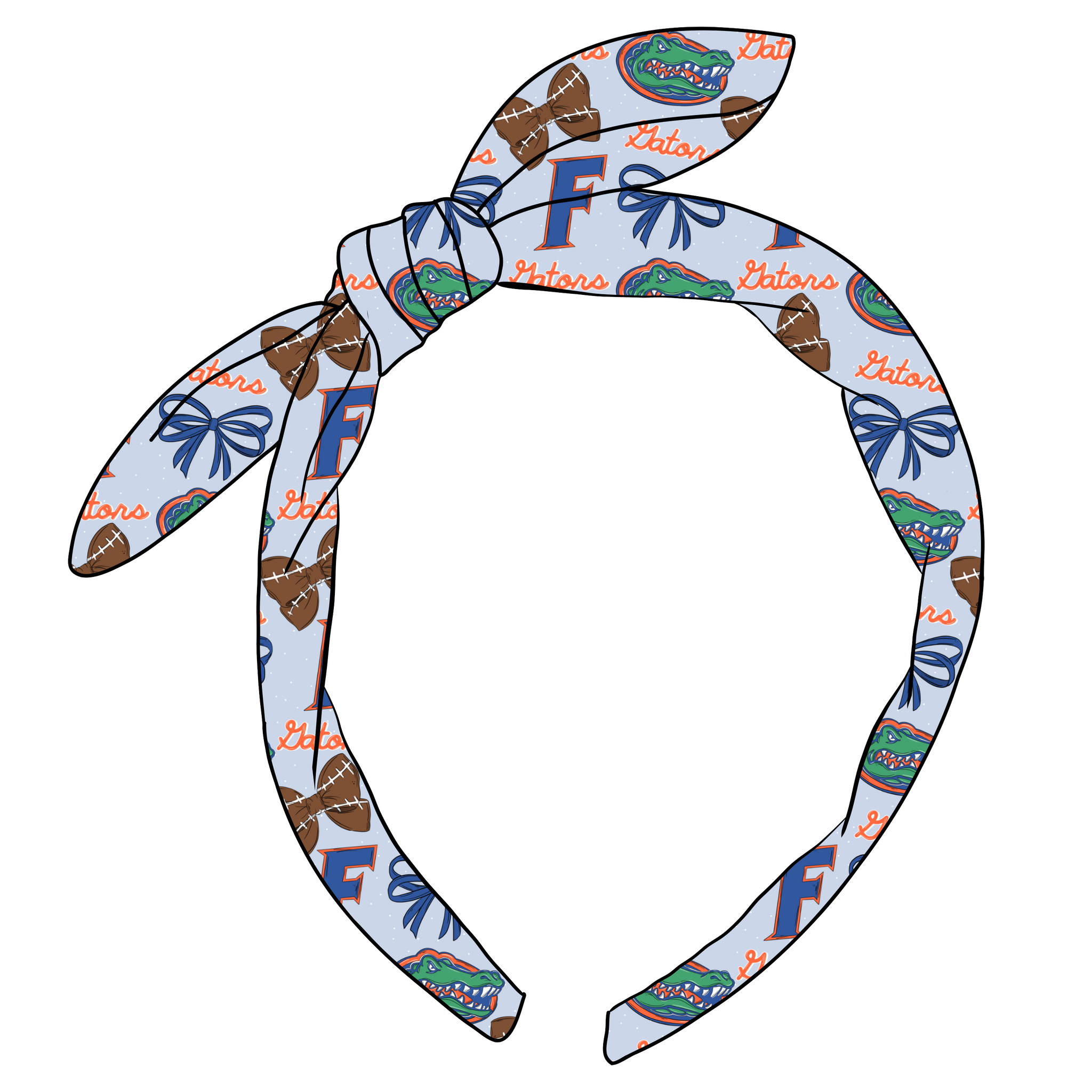 (PREORDER) KNOTTED BOW HEADBAND-College Football-Florida Gators