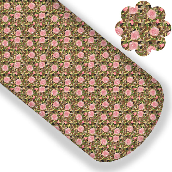 Floral Camo Premium Faux Leather