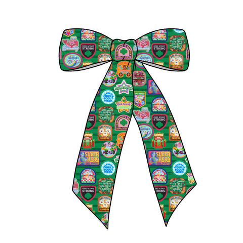 (PREORDER) PRE-TIED LONG TAILS BOW-Girl Scout Badges