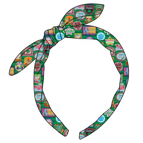 (PREORDER) KNOTTED BOW HEADBAND-Girl Scout Badges