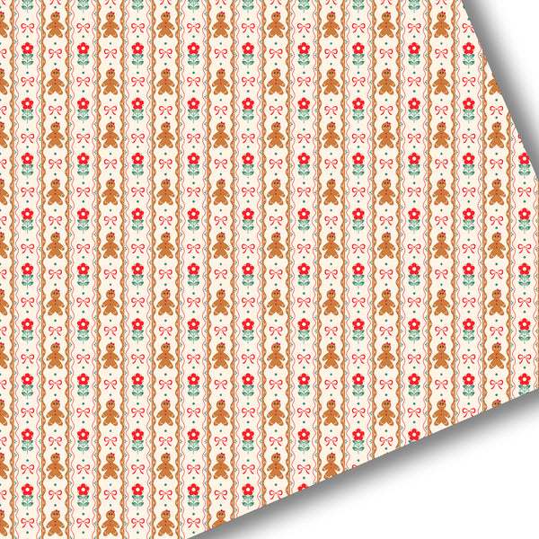 Gingerbread Floral Premium Faux Leather