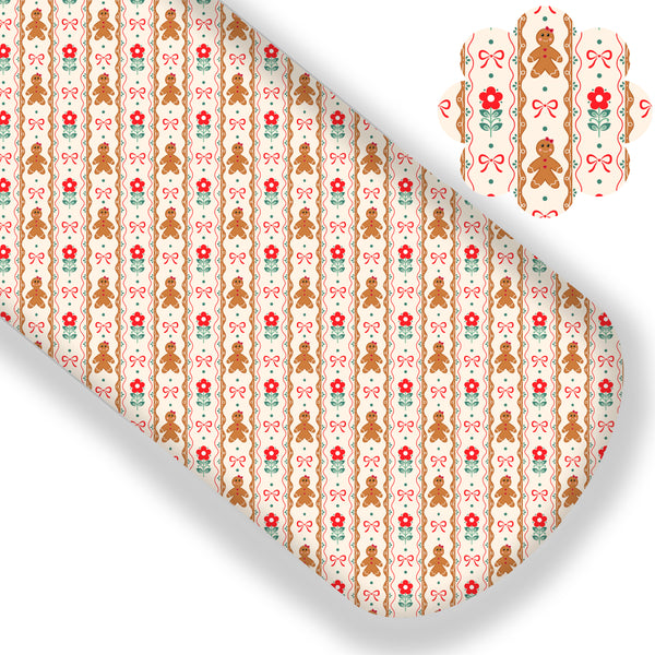 Gingerbread Floral Premium Faux Leather