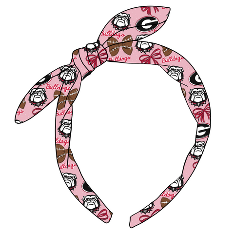 (PREORDER) KNOTTED BOW HEADBAND-College Football-Georgia Bulldogs