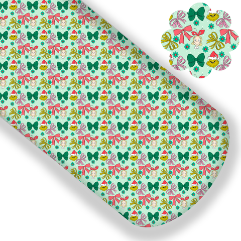 **READY TO SHIP!** Grinchmas Coquette Premium Faux Leather