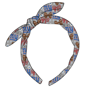 (PREORDER) KNOTTED BOW HEADBAND-NFL-Giants