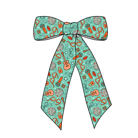(PREORDER) PRE-TIED LONG TAILS BOW-ShowGirl (Green)