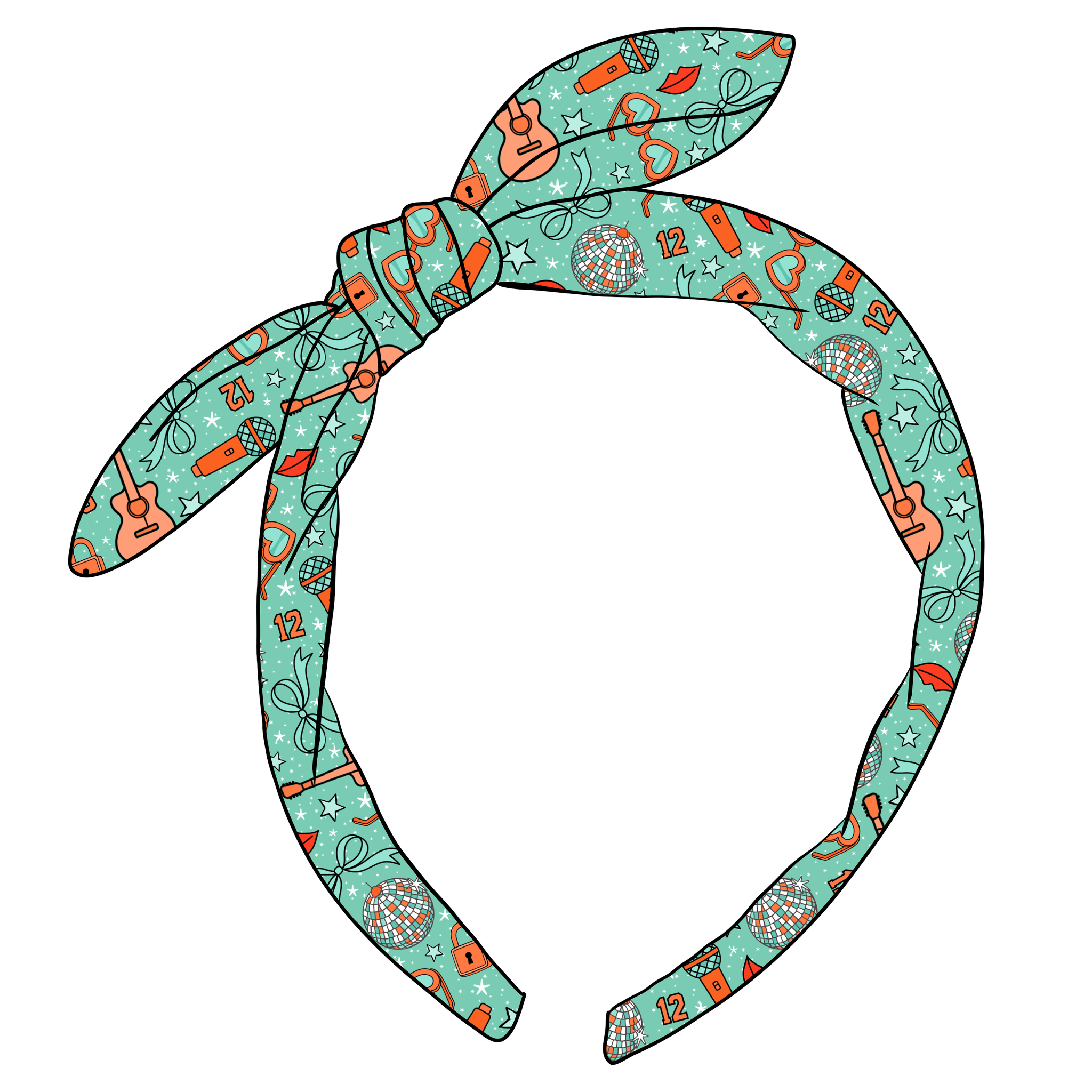 (PREORDER) KNOTTED BOW HEADBAND-ShowGirl (Green)