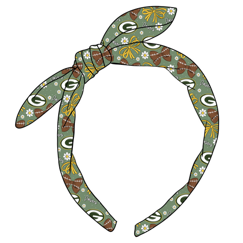 (PREORDER) KNOTTED BOW HEADBAND-NFL-Packers