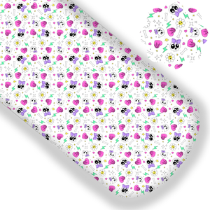Cutesy Skulls n' Bows Premium Faux Leather