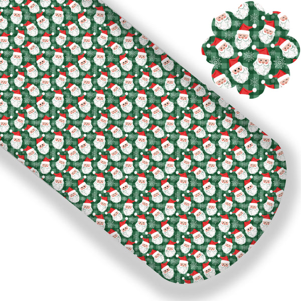 Santas Green Plaid Premium Faux Leather