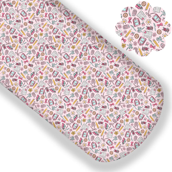 Girly School Supplies Premium Faux Leather