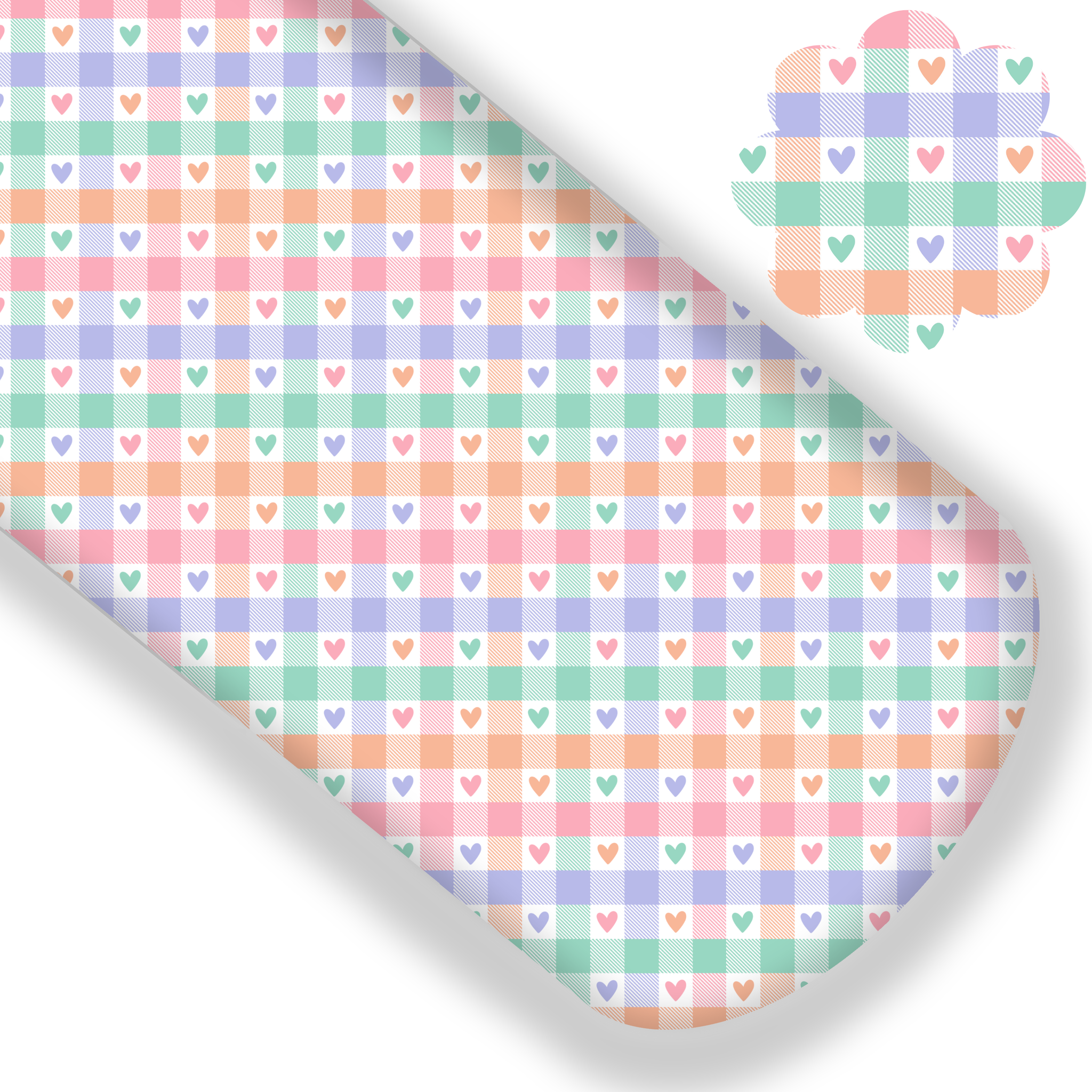 **READY TO SHIP!** Gingham Hearts Premium Faux Leather