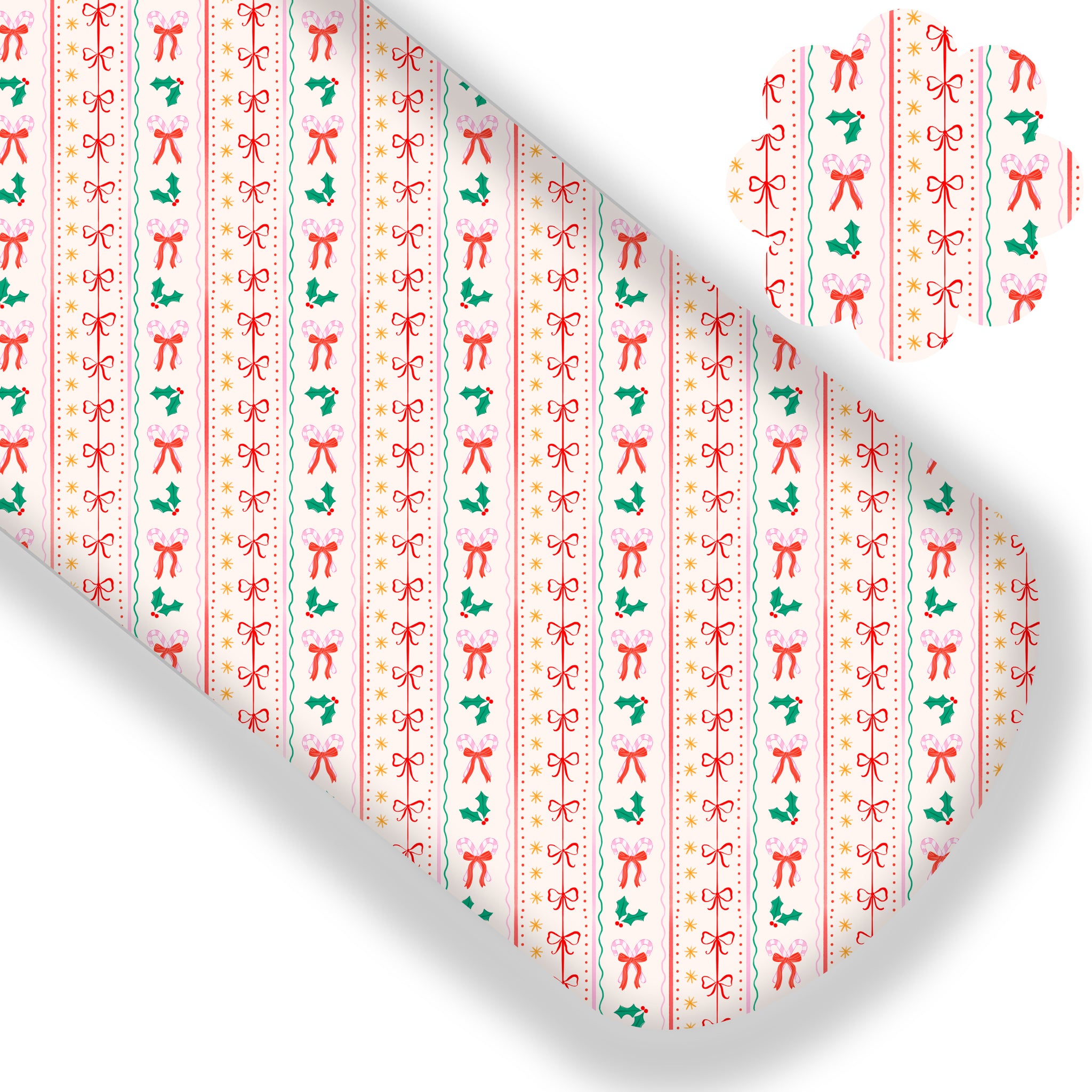 Holly Jolly Bows Premium Faux Leather