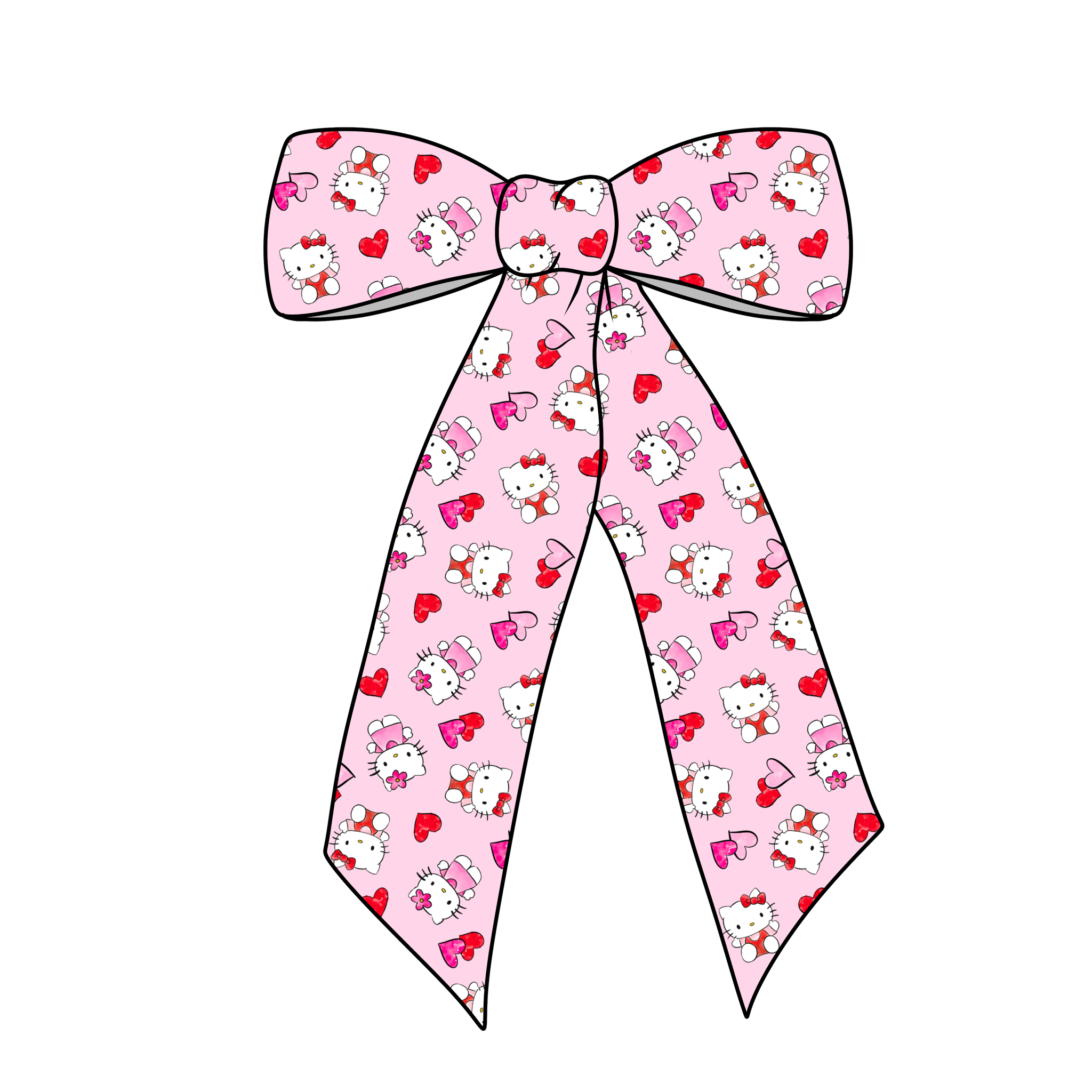 (PREORDER) PRE-TIED LONG TAILS BOW-Hello Kitty V-Day
