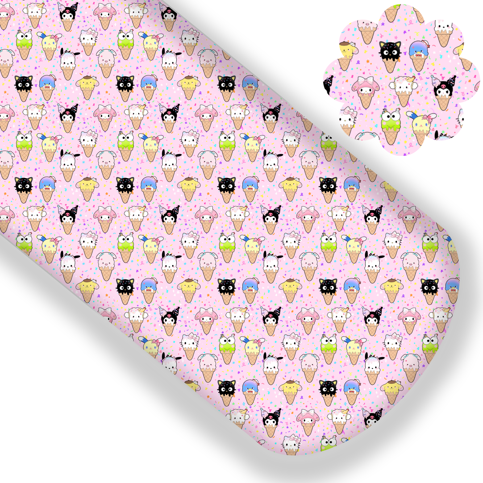 **READY TO SHIP!** Hello Kitty Ice Cream Cones Premium Faux Leather