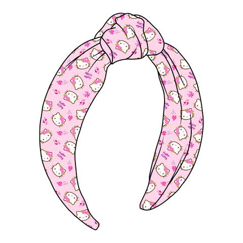 (PREORDER) TOP KNOT HEADBAND-Hello Spring Kitty