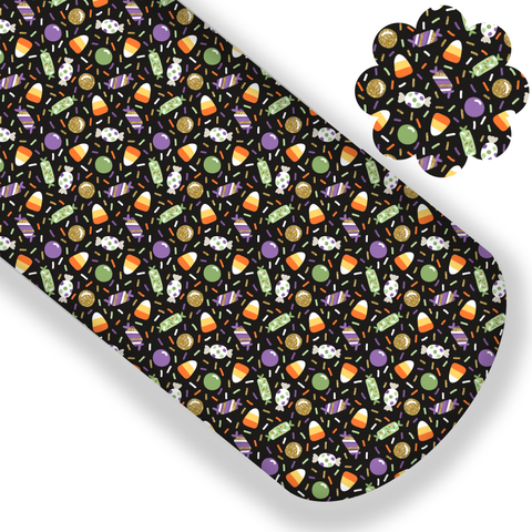 Halloween Candy and Sprinkles Premium Faux Leather