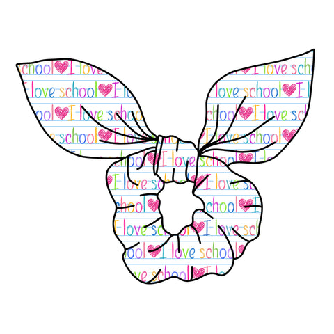 SCRUNCHIE-I Love School
