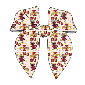 (PREORDER) PRE-TIED SURGED EDGE BOW-College Football-Iowa State Cyclones