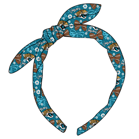 (PREORDER) KNOTTED BOW HEADBAND-NFL-Jaguars