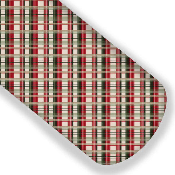 Jingle Bell Tartan Plaid Premium Faux Leather