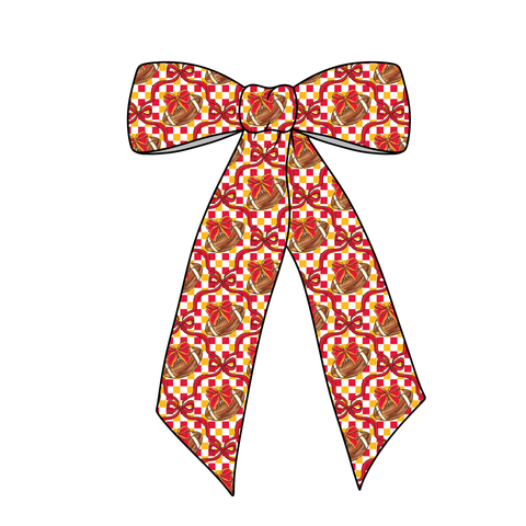 (PREORDER) PRE-TIED LONG TAILS BOW-KC Checkered