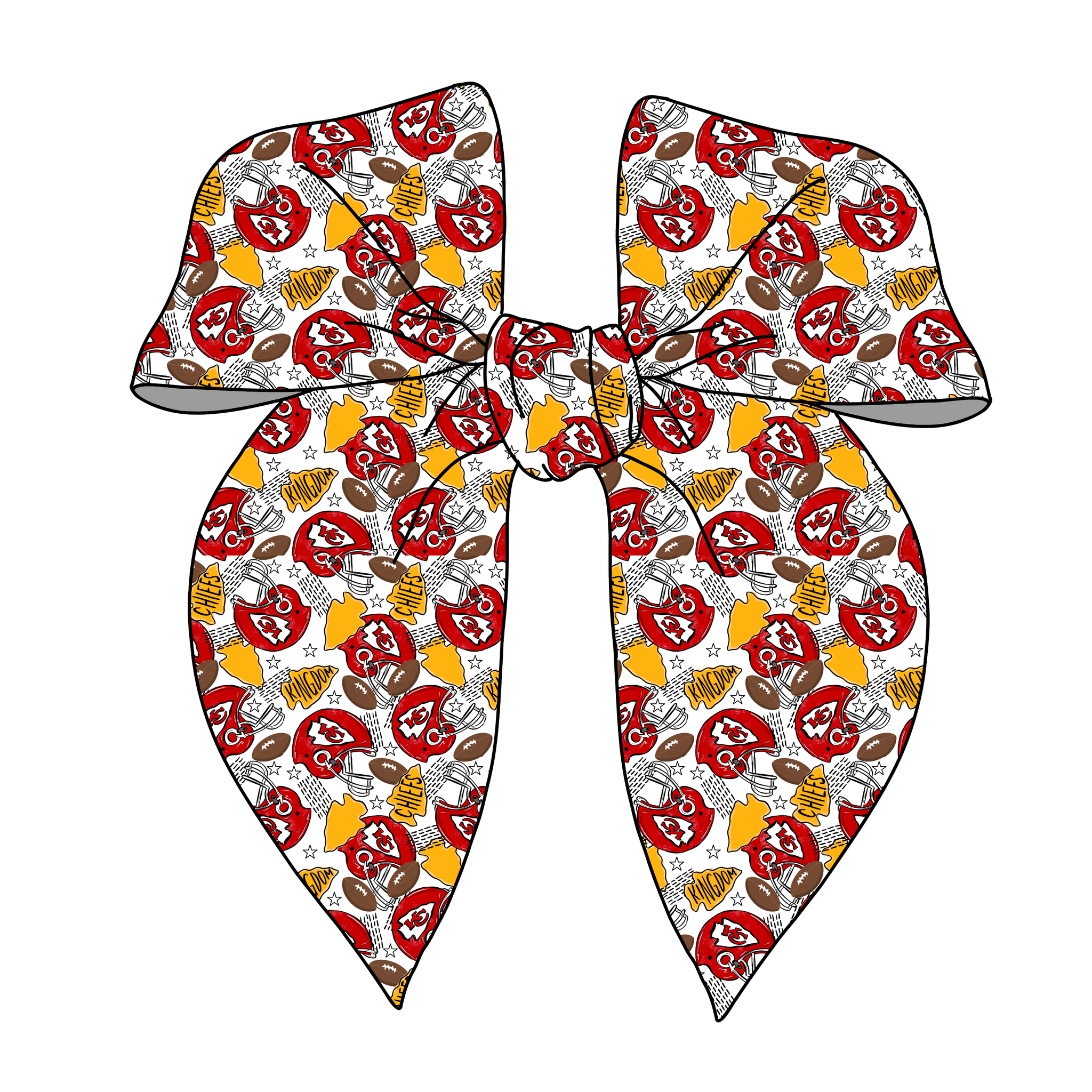 PRE-TIED SURGED EDGE BOW-KC Kingdom-Kansas City Chiefs