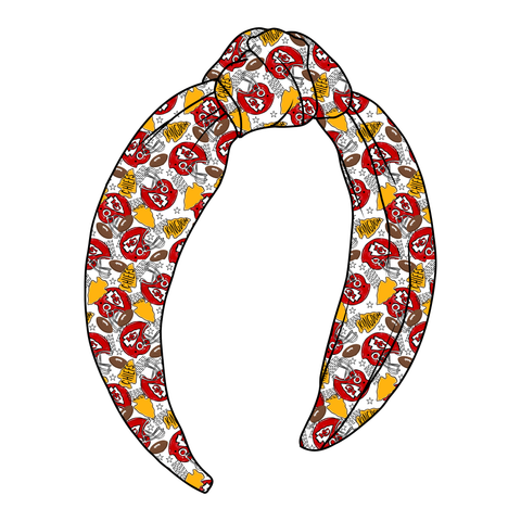 (PREORDER) TOP KNOT HEADBAND-KC Kingdom-Kansas City Chiefs