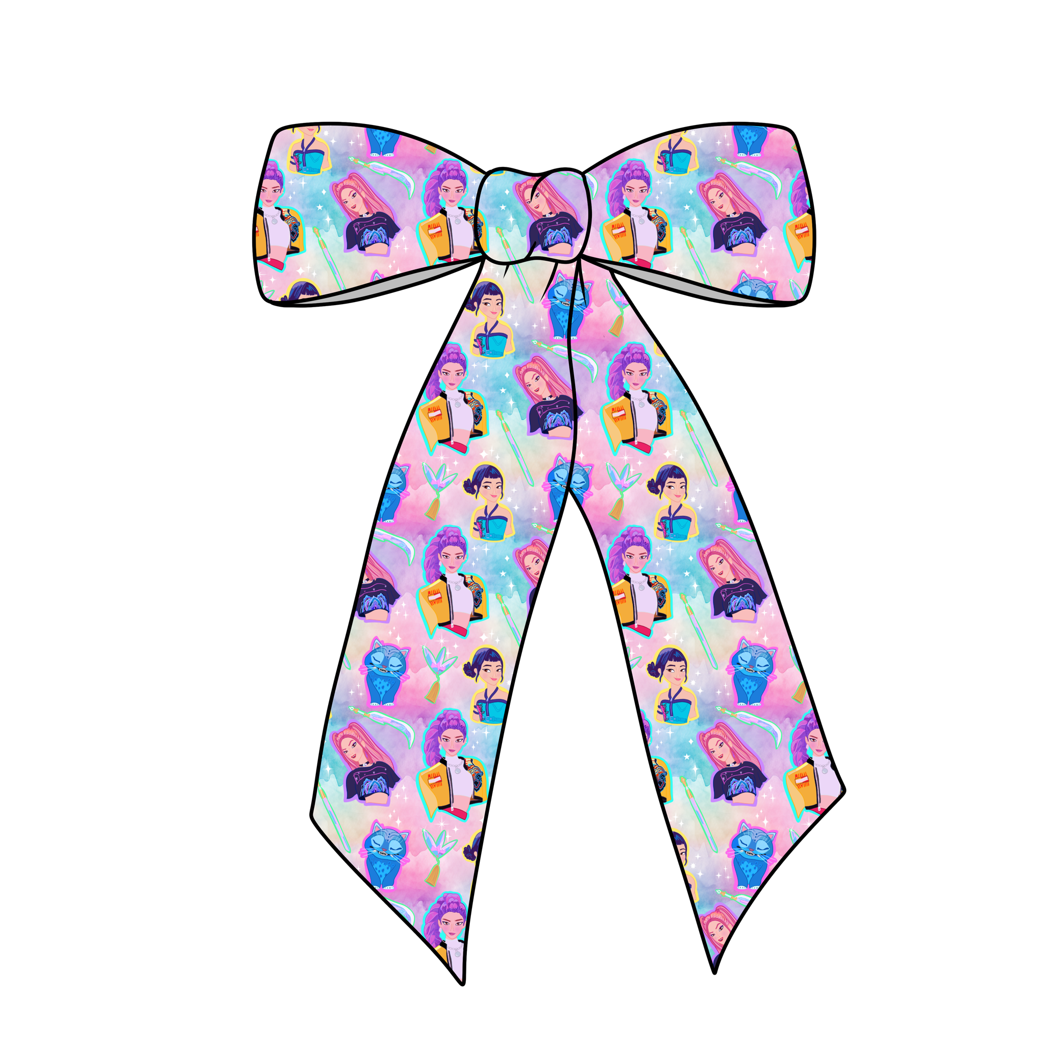(PREORDER) PRE-TIED LONG TAILS BOW-KPop Demon Hunters
