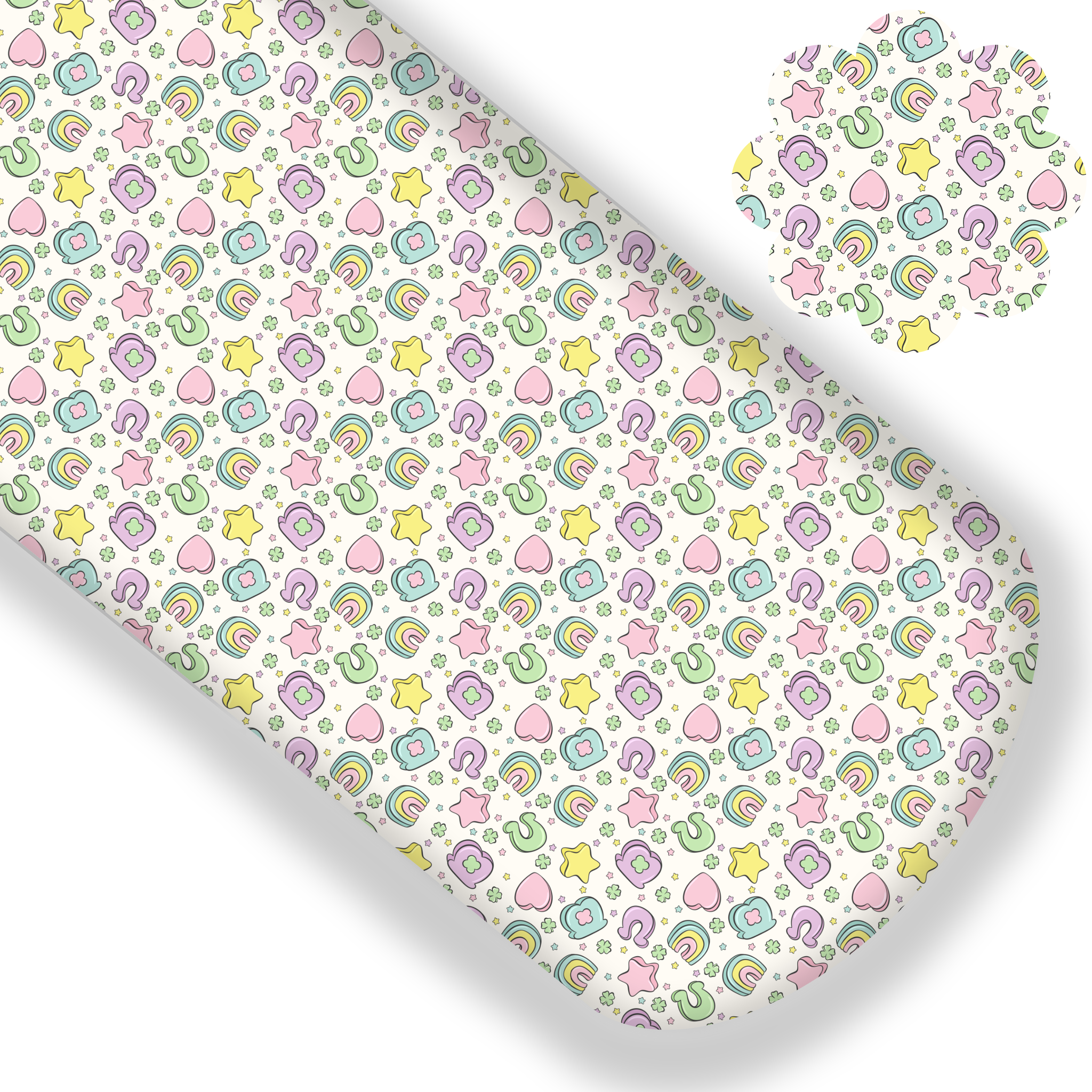 **READY TO SHIP!** Pastel Marshmallow Charms Premium Faux Leather