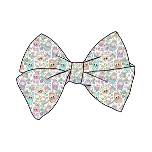 (PREORDER) PRE-TIED BOW-Labubu Floral