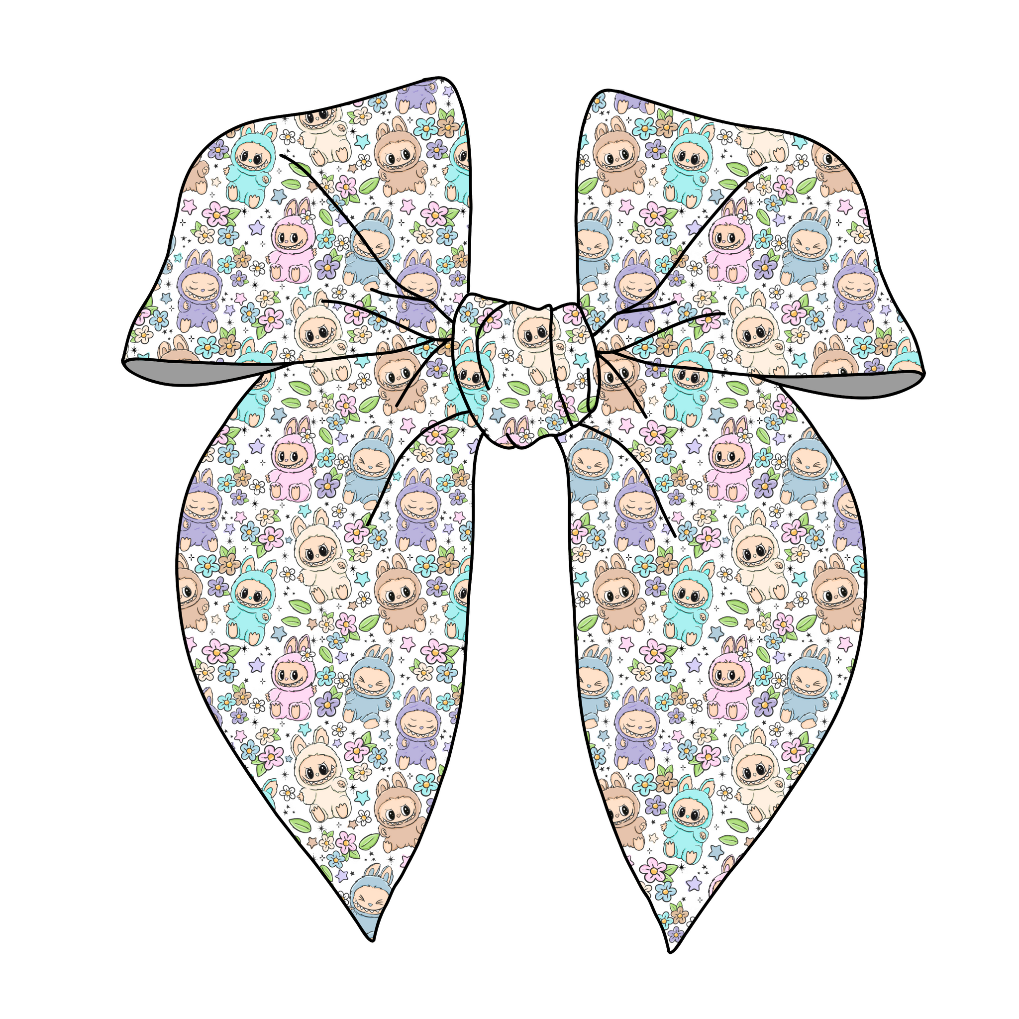 (PREORDER) PRE-TIED SURGED EDGE-Labubu Floral
