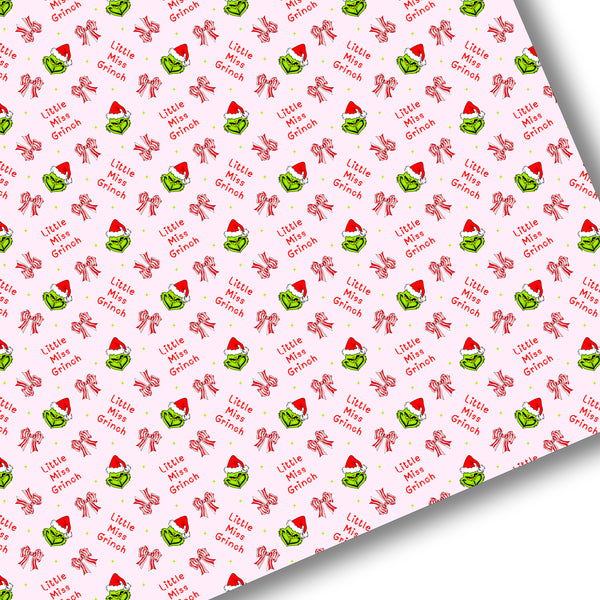Little Miss Grinch Premium Faux Leather