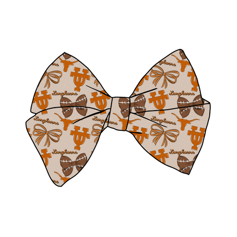 (PREORDER) PRE-TIED BOW-College Football-Texas Longhorns