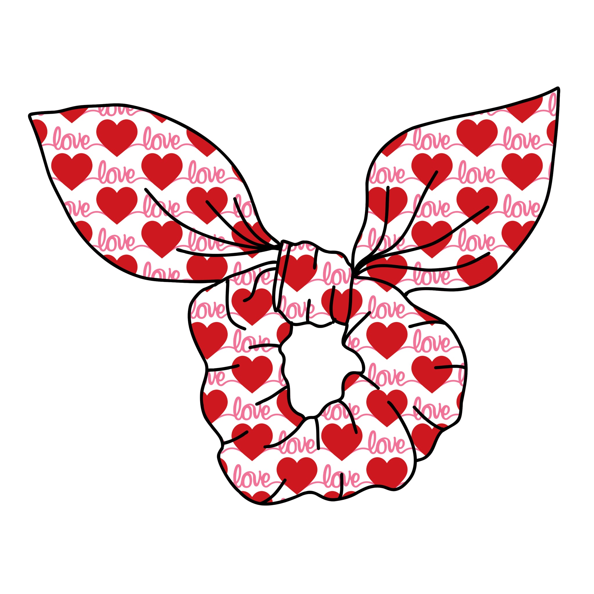 (PREORDER) SCRUNCHIE-Love Hearts