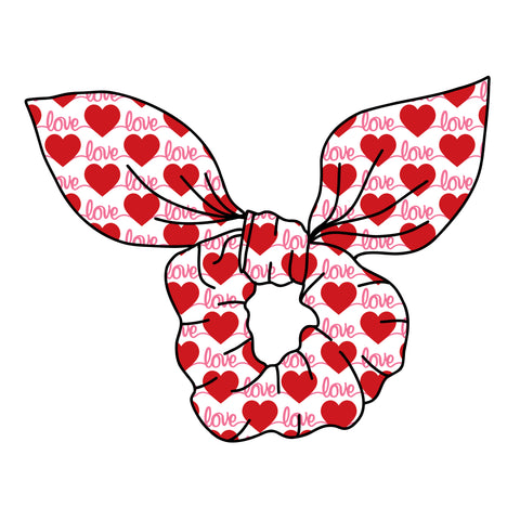 (PREORDER) SCRUNCHIE-Love Hearts