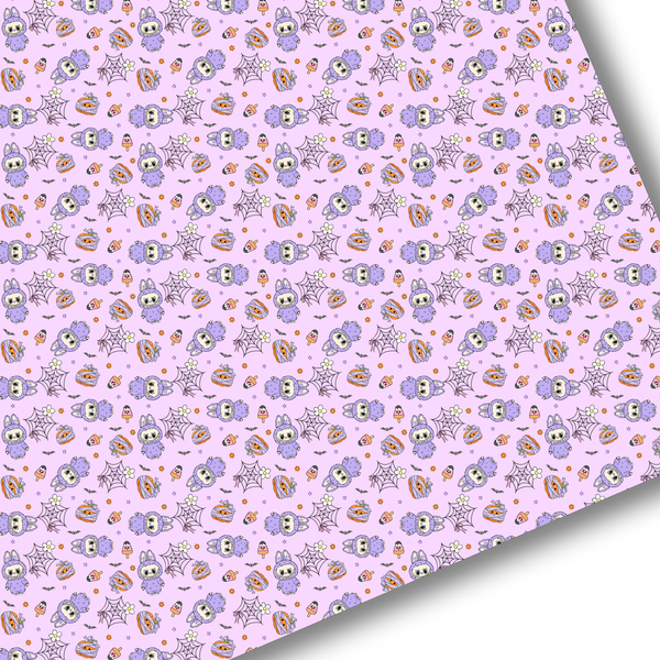 **READY TO SHIP!** Labubu Halloween (Lavender) Premium Faux Leather