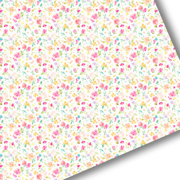 Polkadot Lush Floral Premium Faux Leather