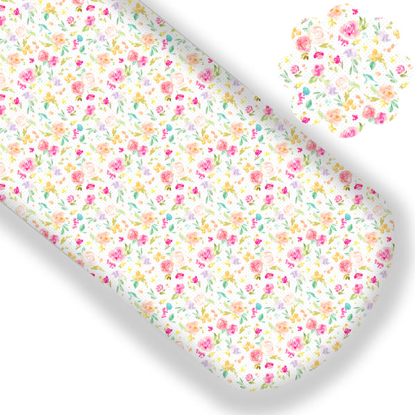 Polkadot Lush Floral Premium Faux Leather
