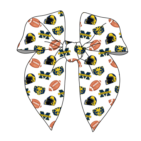 (PREORDER) PRE-TIED SURGED EDGE BOW-College Football-Michigan Wolverines