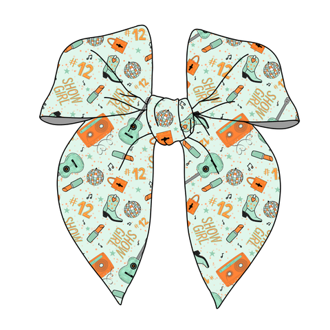 (PREORDER) PRE-TIED SURGED EDGE BOW-Mint ShowGirl