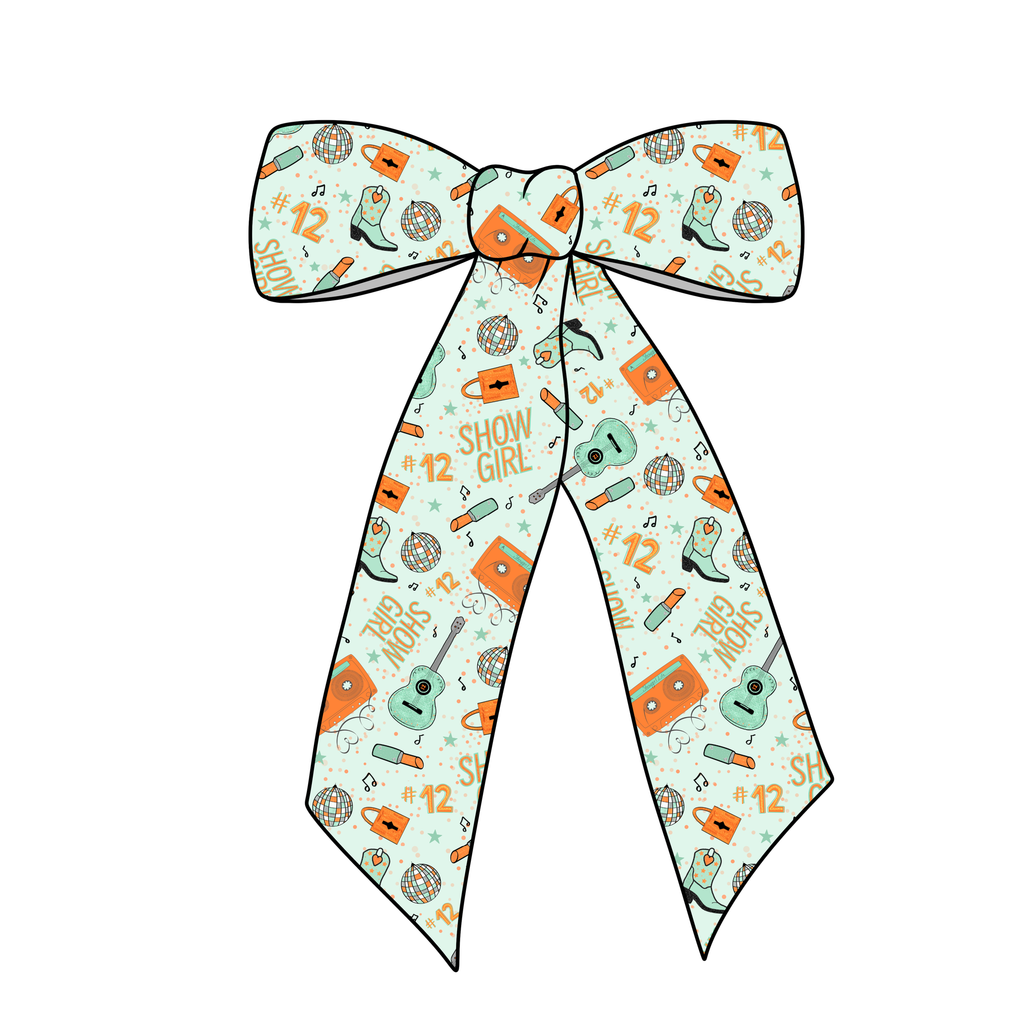 (PREORDER) PRE-TIED LONG TAILS BOW-Mint ShowGirl