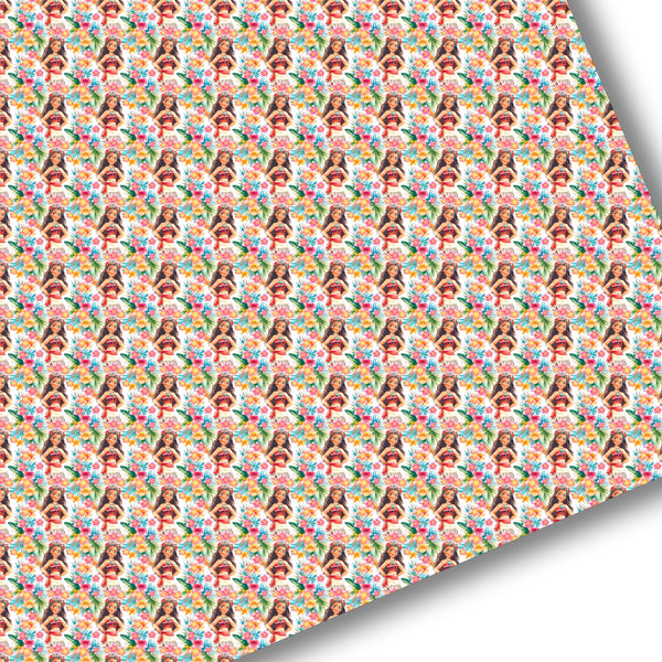 Tropical Island Girl Premium Faux Leather