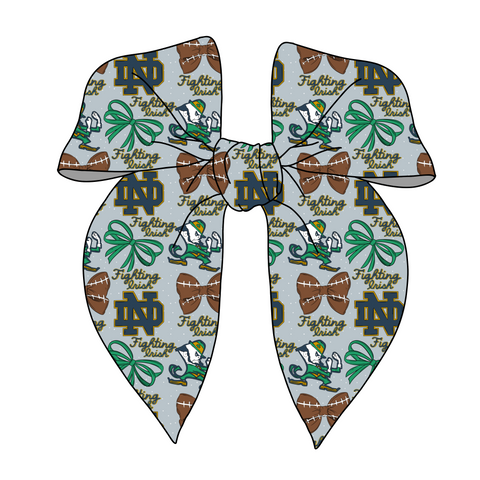 (PREORDER) PRE-TIED SURGED EDGE BOW-College Football-Norte Dame Fighting Irish